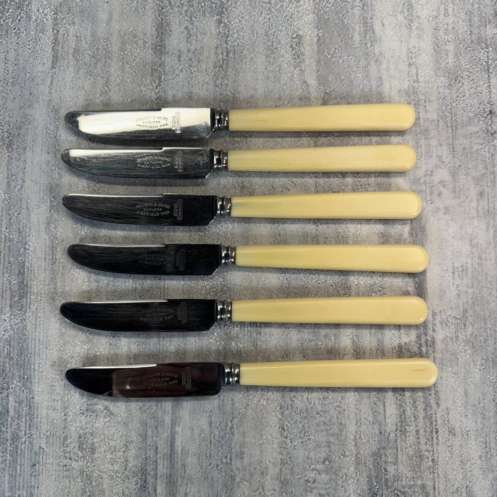 Nelson & Ward Faux Bone Handled Butter Knive Firth-Brearly Stainless England
